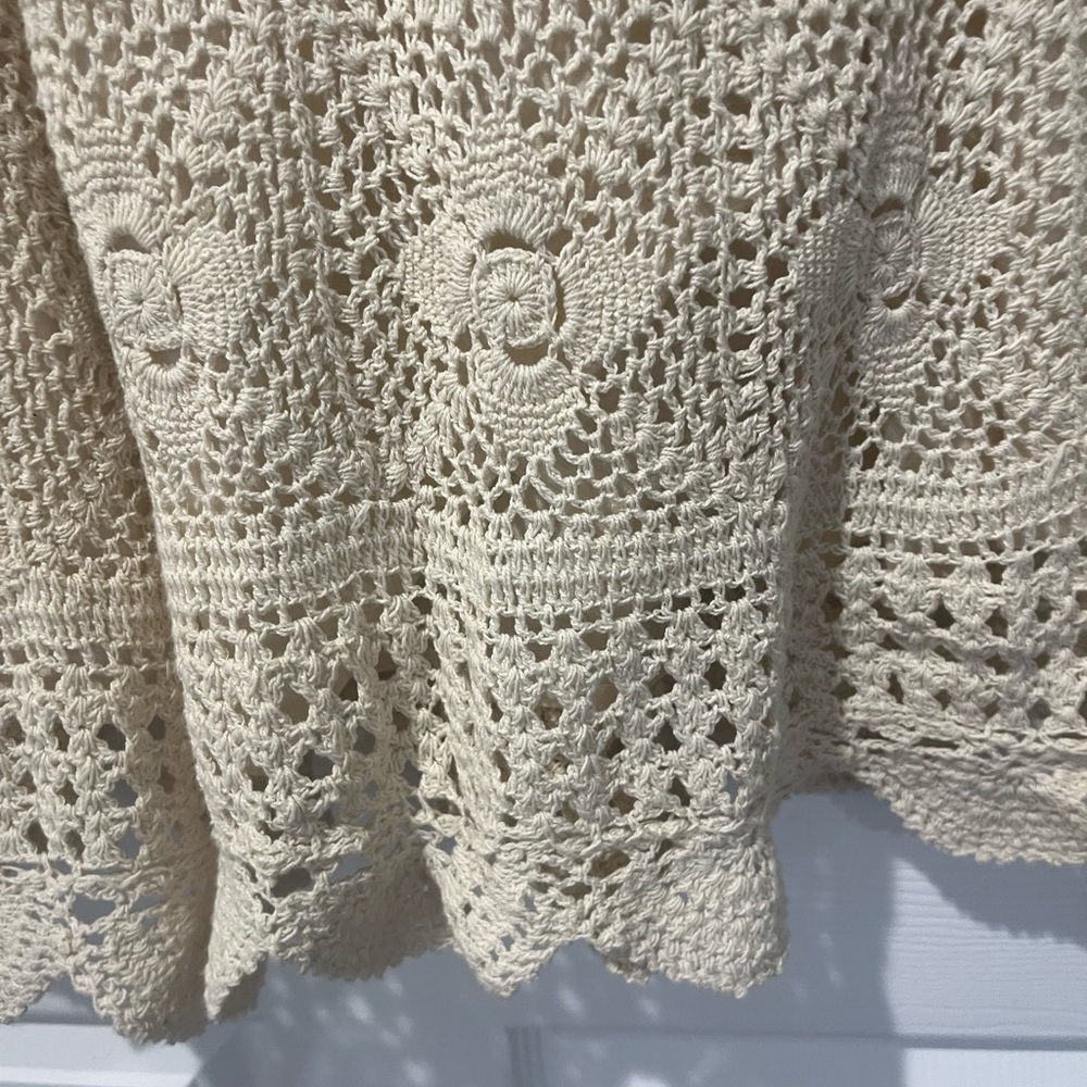 Lucky & CoCo Cream Cotton lined Crochet Maxi Skirt - Picture 6 of 7